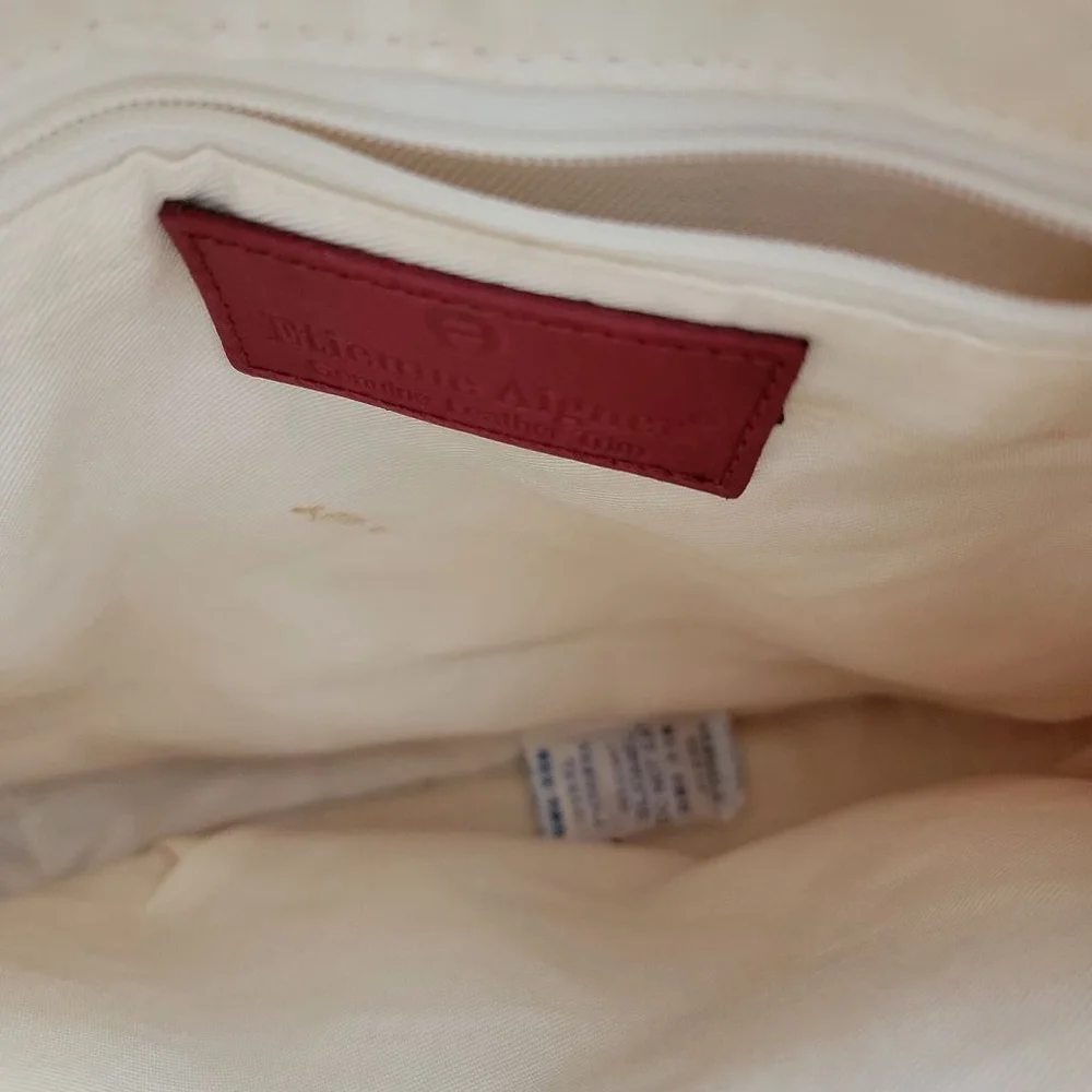 Etienne Aigner Paper Straw Leather Lined Floral Embroidered Boho Crossbody Purse - Picture 5 of 7